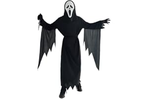 Udekit Scary GhostFace Halloween Scream Cosplay Costume with Knife and Mask for Kids at Age 7 to 10