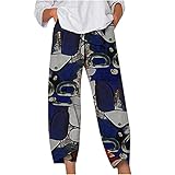 TARIENDY Tie dye Cropped Pants for Women Elastic