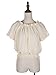 Anna-Kaci Womens Short Sleeve Ruffle Stretch Off Shoulder Boho Blouse Top, Beige, XX-Large