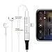 for iPhone Headphone Adapter for iphone7/7Plus/8/8Plus/X/XS/XR/XS Max Headset Splitter Adapter,Earphone Jack Dongle Convertor 2 in 1 Cable Charger Accessorises AUX Audio Connector Fast Car Adapterthumb 3