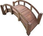 SamsGazebos Miniature Japanese Wood Garden Bridge, Treated, Assembled, 25" Long X 11" Tall X 11-1/2" Wide, Made in USA