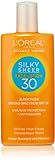 L'Oreal Paris Advanced Suncare Sunscreen SPF 30 Liquid Silk Sunshield For Face, 1.7 Fluid Ounce