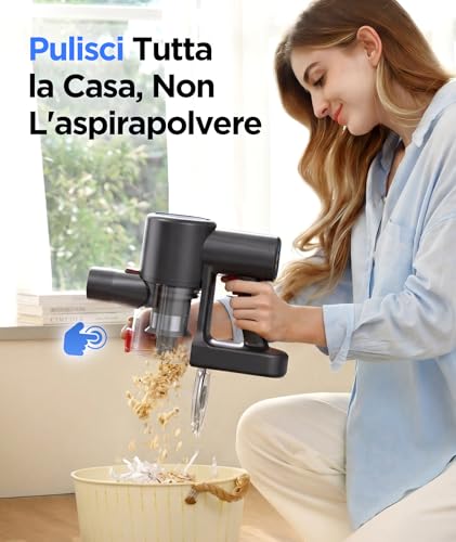 VersLife Z8 Aspirapolvere Senza Fili, 40KPa Scopa Elettrica Leggera con Luce LED Verde, Filtro HEPA, Autonomia 45 Min, Design Autoportante, per Pavimenti Duri, Tappeti e Peli di Animali