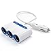 Cigarette Lighter Adapter, 120W 3-Socket Car Cigarette Lighter Splitter 3.4A Dual USB Car Charger Adapter DC 12V/24V Outlet Multi-functions Car Splitter for iPhone iPad Samsung GPS Dashcam