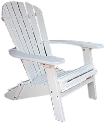 Phat Tommy Recycled Poly Resin Folding Deluxe Adirondack Chair – Durable and Eco-Friendly Armchair. This Patio Furniture is Great for Your Lawn, Garden, Swimming Pool, Deck.