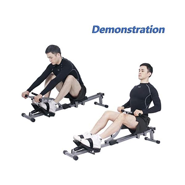 soges Rowing Machine Indoor Rower Exercise Machine with Digital Monitor for Home Gyms Fitness and Cardio Training Black…