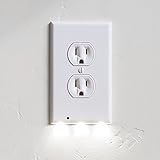 Cellphone Charger Holder Duplex USB Charger Outlet Wall Plate Cover  No Batteries Or Wires - Installs In Seconds Night