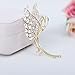 Unique Jewelry Gold-Tone Crystal Art Deco Butterfly Ear Wrap Ear Cuff Earrings