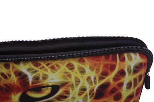 15-Inch to 15.6-Inch Laptop Sleeve Carrying Case Neoprene Sleeve, Yellow Tiger