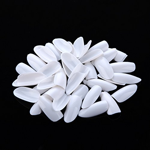 MAKARTT 500pcs Nails Tips Oval Full Cover White Color False Acrylic Nail Art Tips 10 Sizes Perfect Length for Nail Salons and DIY Nail Art at home (White) MAKARTT 500pcs Nails Tips Oval Full Cover White Color False Acrylic Nail Art Tips 10 Sizes Perfect Length for Nail Salons and DIY Nail Art at home (White)