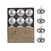 Mega Candles 24 pcs Unscented Silver Floating Candles, Hand Poured Wax Candle 1.5 Inch Diameter, Home Décor, Wedding Receptions, Occasions, Festivities, Events, Meditations, Relaxation, Spas