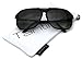 Oversized Square Aviator Sunglasses Evidence Black Frame