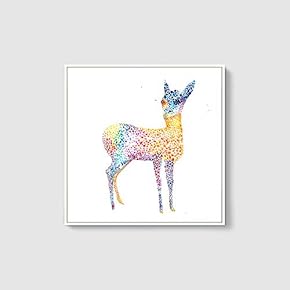 Framed Canvas Wall Art for Living Room, Bedroom Cute Animal Theme Canvas Prints for Home Decoration Ready to Hang - 16x16 inches