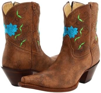 Amazon トニーラマ Tony Lama レディス ショート ウエスタンブーツ シナモン パティーナ ｖｆ３０ｔ２９ Tony Lama トニーラマ ブーツ ブーティ