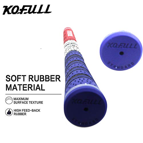 Kofull Multi Soft Rubber Compound Golf Grips for Golf Club, Set of 13, Unique Red/White/Blue Mixed Standard Size, Strong Anti-Slip