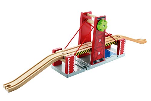 Catschat Holz Schienen Zugbrücke - Holzeisenbahn Set Zubehör