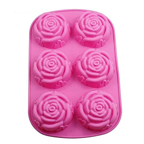 Golddunes Beautiful Pink Rose Silicone Mould Chocolate Jelly Wax Cake Baking Mould