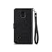 IZENGATE Samsung Galaxy Note 4 Wallet Case - Executive Premium PU Leather Flip Cover Folio with Stand (Black)