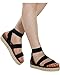 Nature Breeze Women's Casual Summer/Spring Open Toe Espadrille Wedge Sandals