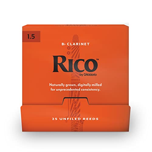 Ance Rico Organic per Clarinetto Sib, Forza 1.5, Confezione da 25