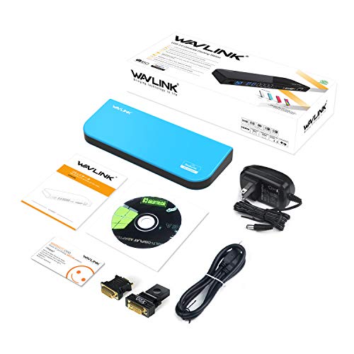 WAVLINK USB Laptop Docking Station Dual Monitors, DisplayLink Computer