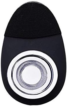 Electric Face Wash Instrument Cleansing Instrument Electric Silicone Face Washing Instrument Ultrasonic Face Cleaning Instrument,Black