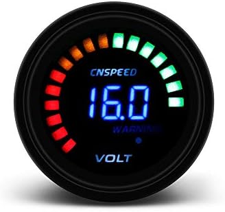 DONXIANFENG 2 '' 52mm 12V Car Digital Voltmeter Volt Gauge Meter 20 LED White 8-16V Digita Voltmeter Volts Volt