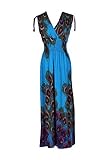 2LUV Women's Sleeveless Tie Dye/Paisley/Antique/Peacock Print Maxi Dress