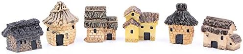 Miniature House Mini Fairy Garden - Village Cottage Set Of 12 For Garden & Patio Decoration For Home Micro Landscape Decals & Outdoor Yard Decor