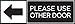 Please Use The Other Door Sticker, Set of 2, Black and White, Vinyl, Self-Adhesive