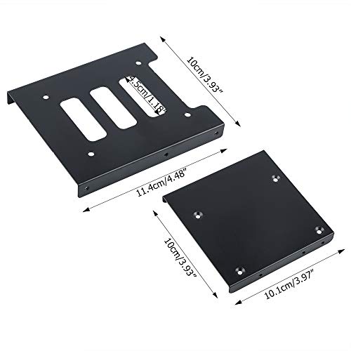 Set of 6, findTop Straight and 90 Degree Right-Angle SATA III Cable 6.0 Gbps with Locking Latch (16 Inch) and SSD Mounting Bracket Kit 2.5" to 3.5" Drive Bay