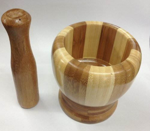 Bamboo Grinder Mortar and Pestle