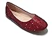 BellaMarie Girl Kids Dress Ballet Flat Slip On Comfortable Ballerina Synthetic Glitter Sparkle Shoes