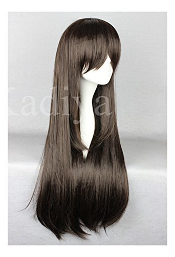 Kadiya Women Girl Fashion Long Straight Dark Brown Cosplay Wigs - Image 3