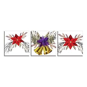 Christmas Home Artwork for Living Room Bedroom x3 Panels