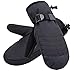 ThunderCloud Men's Insulation Winter Ski Mittens (L/XL, Black)