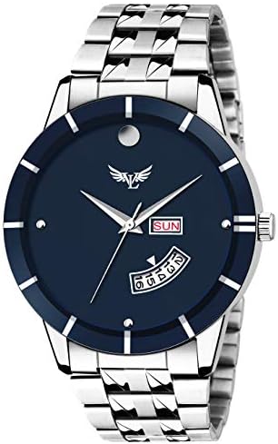 VILLS LAURRENSVills Luarrens VL-1134 Movado Day and Date Analogue (Blue) Watch for Men and Boys