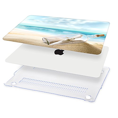 Rubberized Hard Shell Laptop Case + Keyboard Cover + Dust plug For Macbook Pro 13 wtih Retina (Models:A1425/A1502) - Ocean Current Bottle