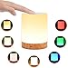 KMASHI Night Light, Bedside Table Lamps for Bedrooms, LED Rechargeable Portable Touch Lamp with Dimmable 2800K-3100K Warm White Light & Color Changing RGB