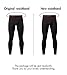 LAPASA Men's Thermal Underwear Bottom Long Johns Pants Fleece Lined Base Layer Lightweight Stretchy Cold Weather Winter Thermoflux 100 Mildly Warm M10 Medium Black 2 Pack