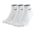 Nike Dri-Fit Half Cushion Quarter Socks (3 Pack) White SX4835-101 Size Large (8-12)