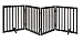 Total Win Freestanding Pet Gate for Dogs with 2PCS Support Feet, Foldable Wooden Dog Gates for Doorways Stairs, Indoor Pet Puppy Safety Fence, Extra Wide, 24 Inches H, 80 Inches W, 4 Panels, Espresso