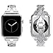Wearlizer Silver Rhombus Compatible with Apple Watch Band 38mm 40mm iWatch Womens Mens Replacement Strap Wristband Stainless Steel Dressy Bracelet Series 4 3 2 1 Sport Edition Nike+