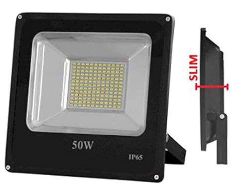 ALCAPOWER LED-Scheinwerfer DIMMBAR Parent Außenstrahler IP65 – 50 W Leistung 250 W – 4000 Lumen Warmes Licht 4000 K – mit Epo