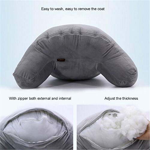 Swyss Corduroy Big Backrest Reading Bed Rest Pillow Arms with Arms