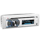 BOSS Audio Systems White NO Detachable FACE MR508UABW Marine Receiver-Weatherproof, Bluetooth Audio and Hands-Free Calling, CD, USB, MP3, AM/FM, Aux-in