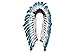 AMSCAN Native American Feather Headdress Deluxe Halloween Costume Accessories, One Size