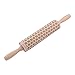 Embossing Rolling Pins Christmas Wooden Rolling Pin StarALL Snowflakes Pattern for Baking Embossed Cookies Kitchen Tool