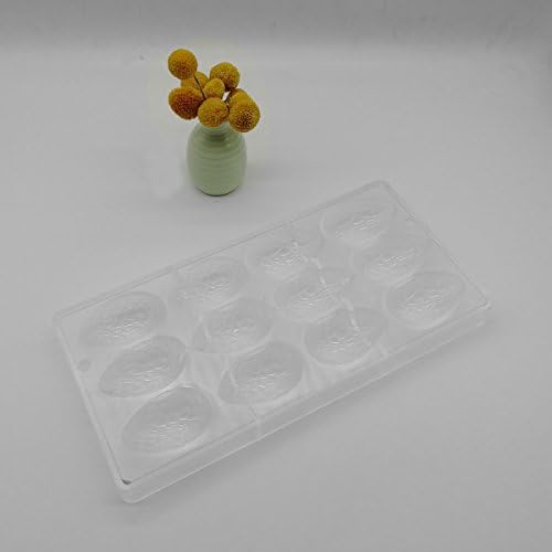 12-Cavity Easter Eggs Shape Mould 3D Chocolate Molds Tools Polycarbonate Kitchen Accessoires DIY Candy Moulds Cookie Tray