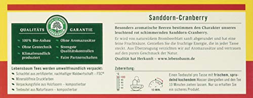Lebensbaum Früchtetee Im Teebeutel - Sanddorn-Cranberry, 50 g – Bild 4
